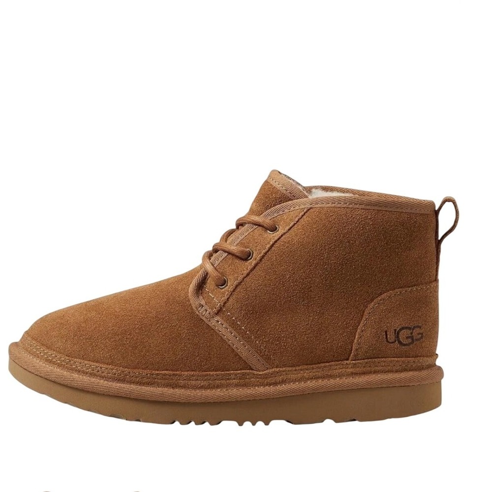 UGG Neumel‎ Chestnut Brown Suede Lace Up Chukka Boots Womens Ankle Booties